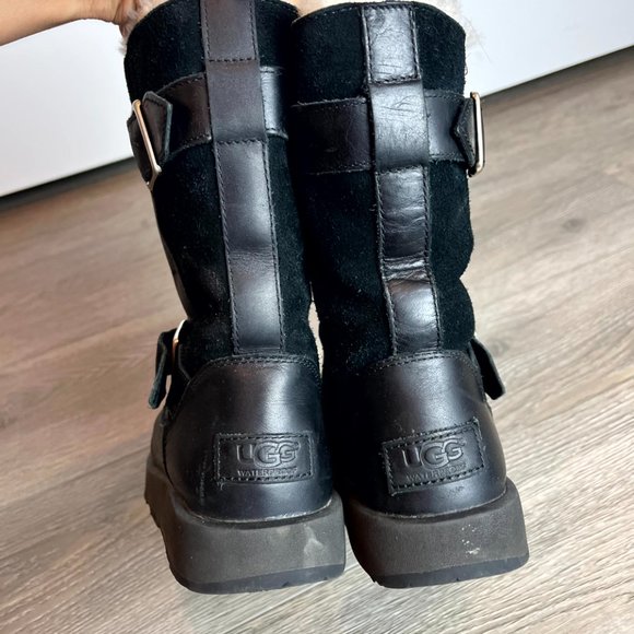 Ugg Shoes Ugg Breida Waterproof Boots size 6 Black - Picture 6 of 8